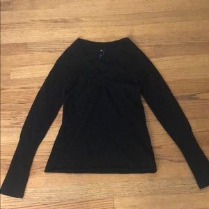 Black v-neck sweater